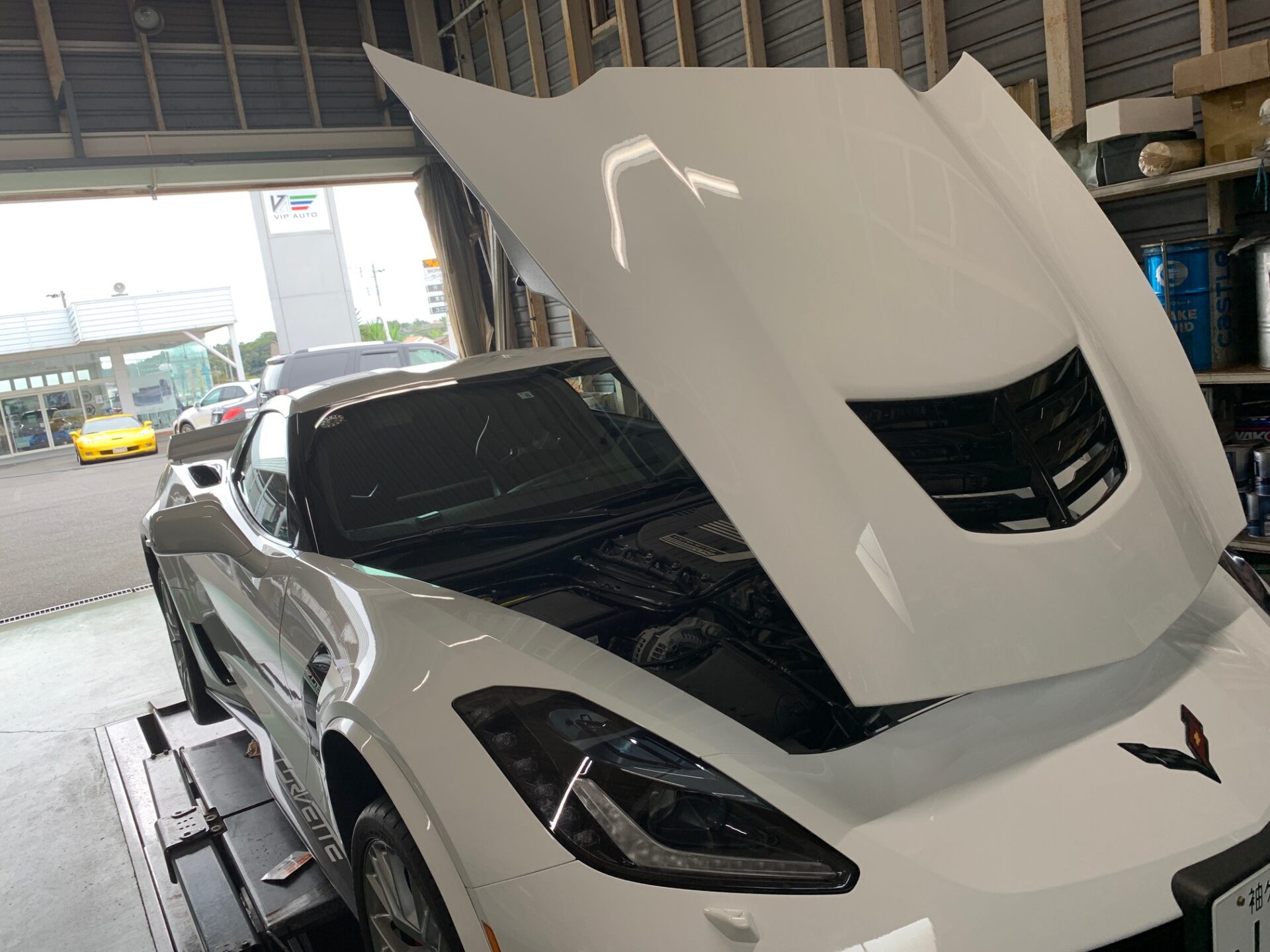 コルベットC7　Z06　車検のご入庫です　CRVETTE C7　Z06